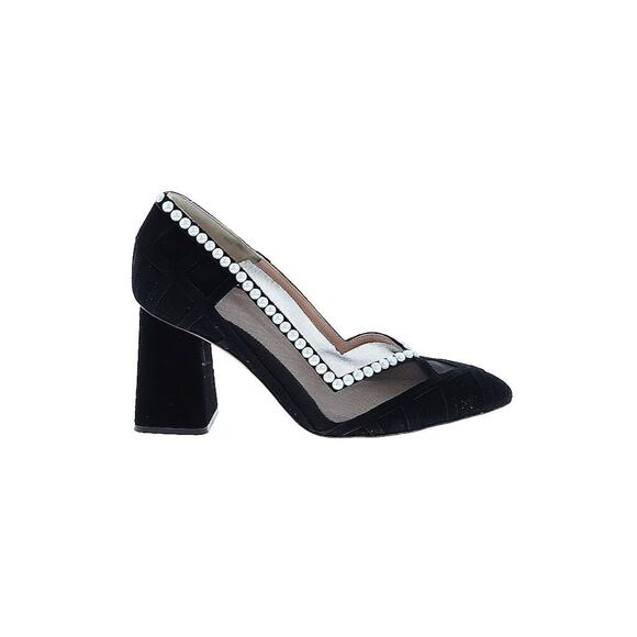 E\'MAR Italy Ari Comfortable Block Heel Pump Crystal Pearl 36
